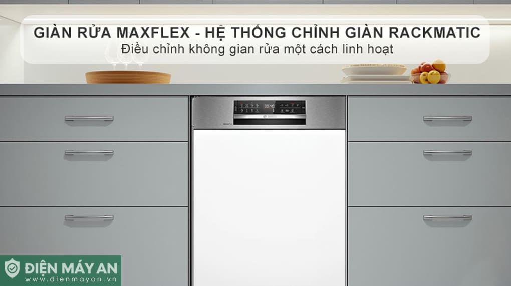 Máy rửa bát bán âm Bosch Serie 6 SMI6ECS10E